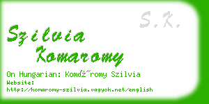 szilvia komaromy business card